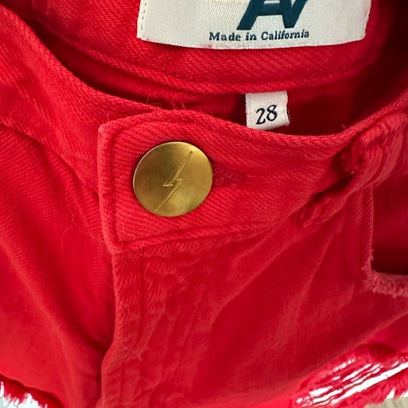 AVIATOR NATION RED BOLT SHORTS SIZE 28 denim jeans - Picture 5 of 11